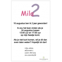 Uitnodiging kaart olifant